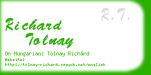 richard tolnay business card